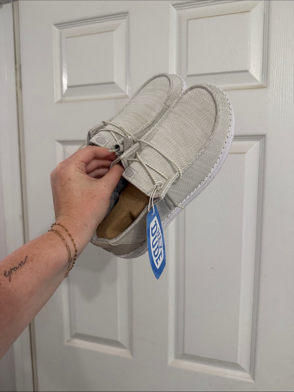NWT Hey Dude Wally Slip-On Shoes in Light Beige